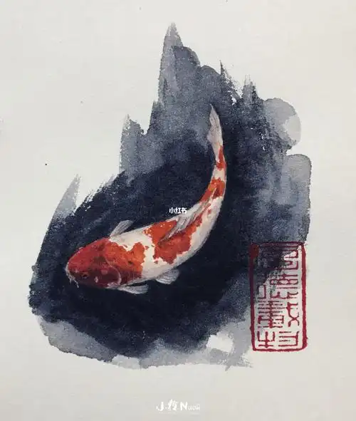 水彩小锦鲤