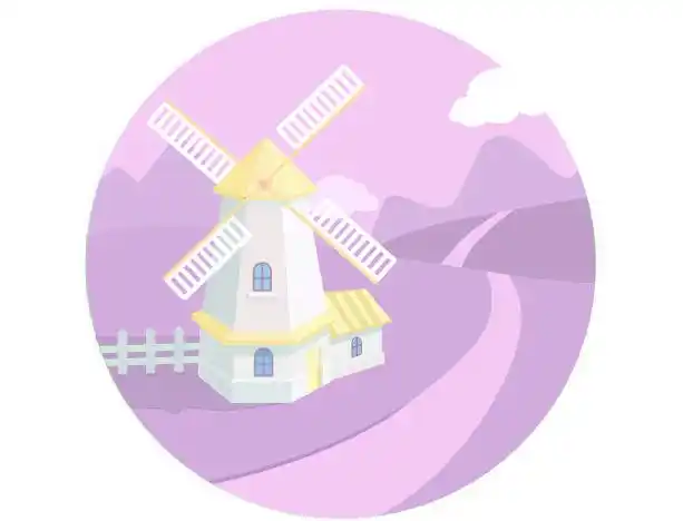 day013 插画《风车》临摹