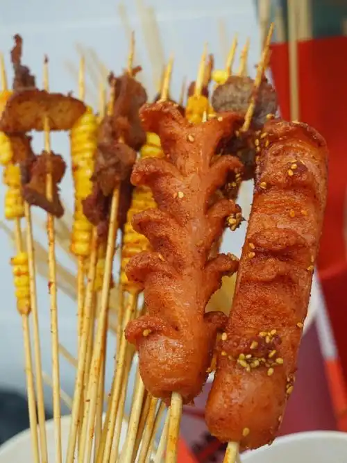 香喷喷的喜姐炸串n种选择搭配一次性吃个够