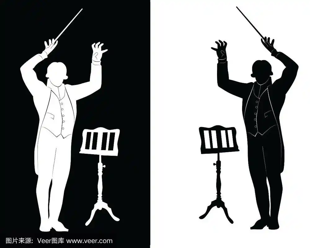 指挥家的剪影