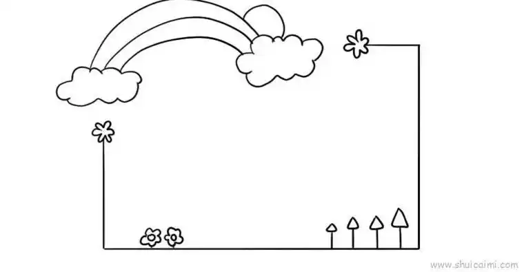 手绘少儿卡通边框简笔画装饰的边框简笔画边框如何画边框简笔画