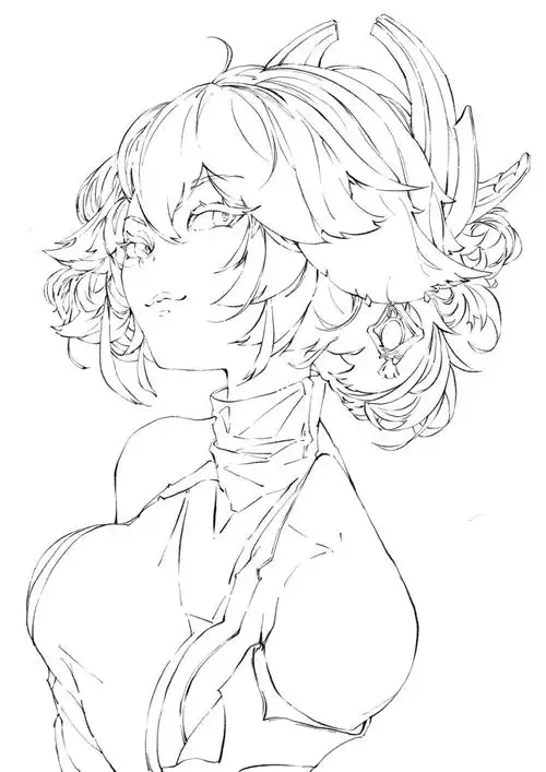 cruz#线稿  #画画的日常  #临摹  #寻找小红书绘画大神