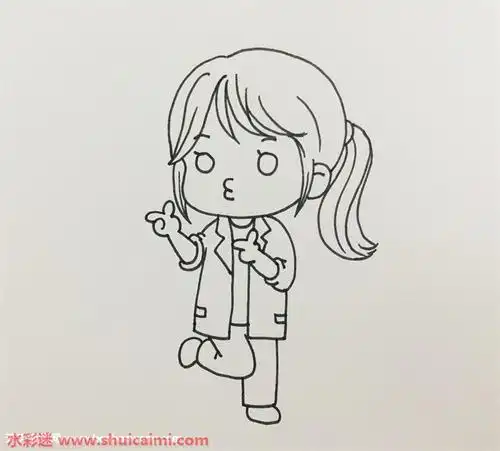女医生怎么画女医生简笔画图片大全彩色
