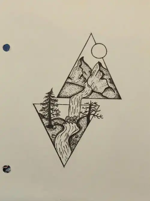 自学绘画打卡3100梦境中的山谷