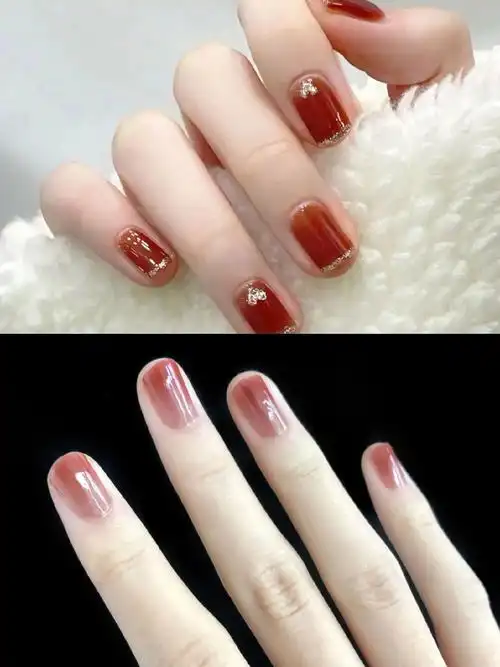 简单干净显手白#美甲 #美出高级感 #短 - 抖音