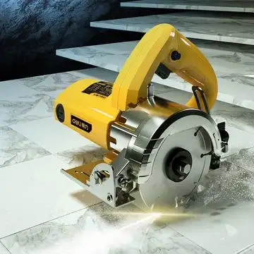 得力云石机石材切割机电锯瓷砖大理石混凝土木工开槽家用切割机