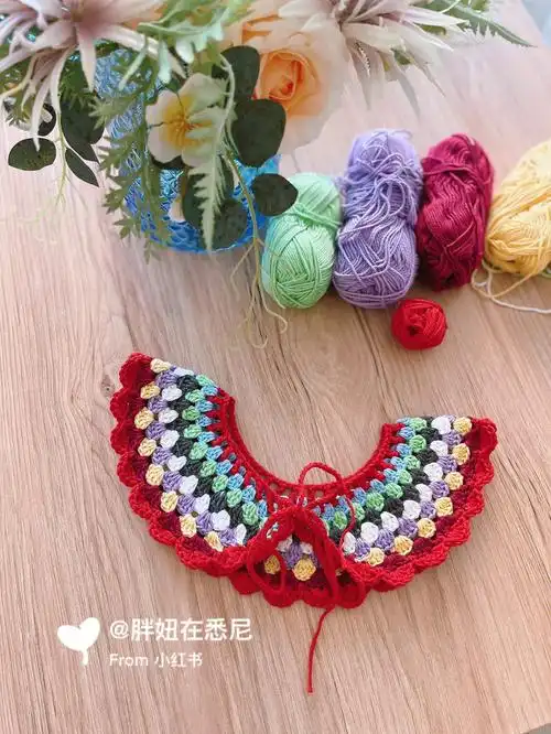 钩针女童领子