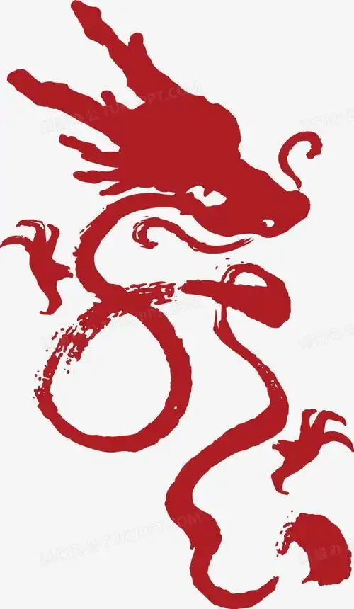 红色龙简笔画