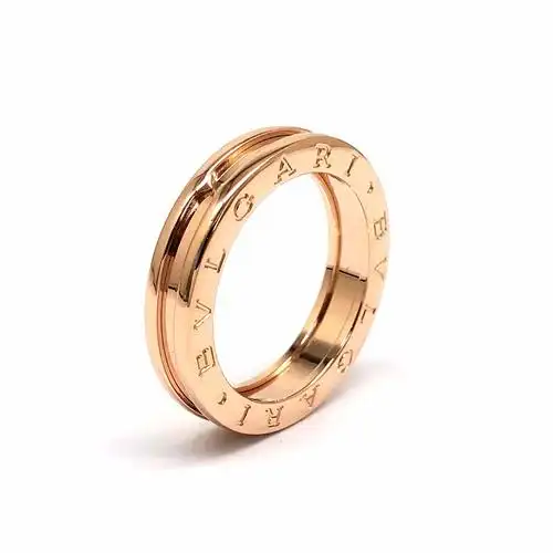 bvlgari宝格丽单环玫瑰金戒指戒指50号公价13100戒指