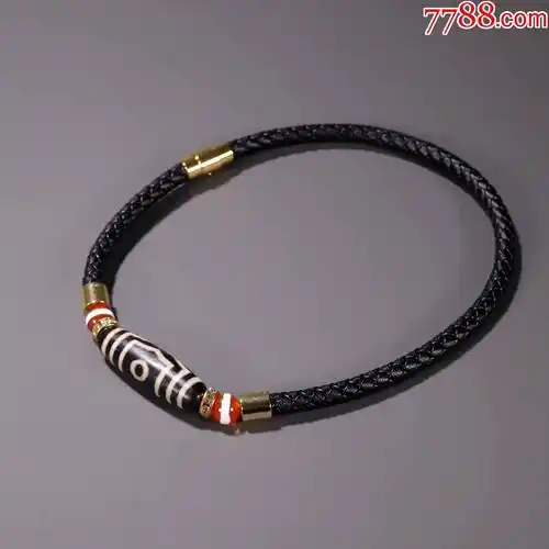 藏传千年至纯三眼天珠锁骨链