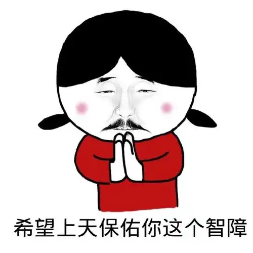 希望上天保佑你这个智障