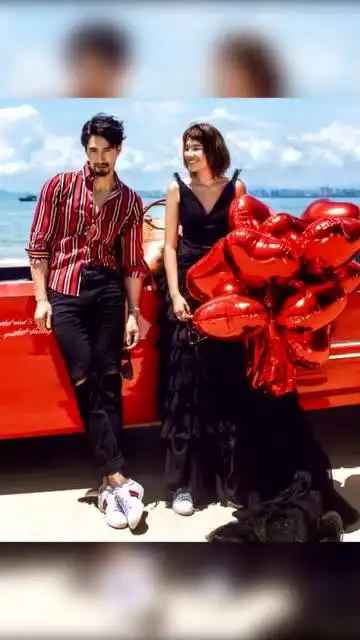 莎莎和大叔的婚纱照,眼前这一幕,实在是太亮眼了!