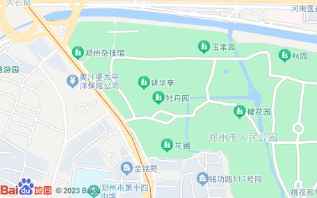 北二七路97号郑州市人民公园位置示意图,地图位置,交通指引,周边酒店
