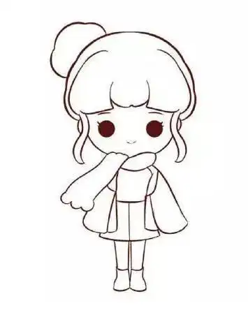 可爱姐姐的简笔画