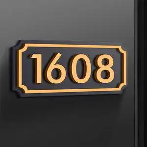 亚克力门牌号码牌定制家用房间号数字门贴家庭住宅入户门号自粘创意