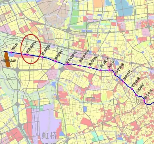 意想不到的上海轨道交通嘉闵线,14号线换乘:金园五路站在同方向