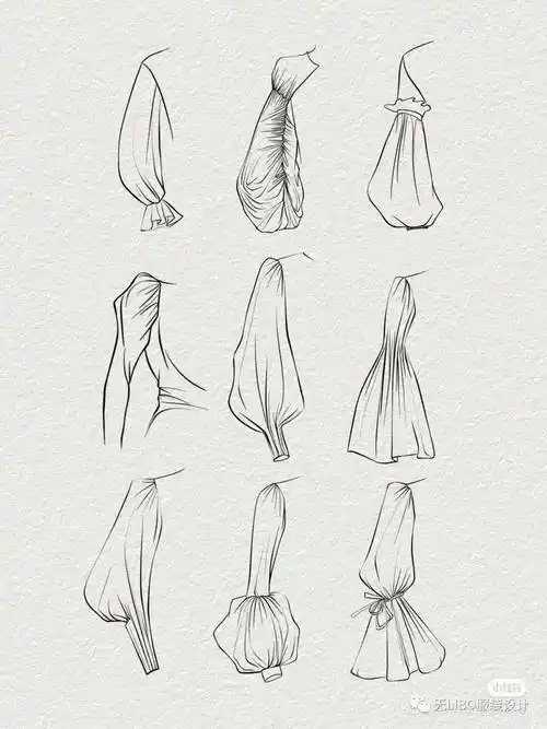 不做两袖清风的清官设计师300款袖子设计手绘线稿图叮咚收藏