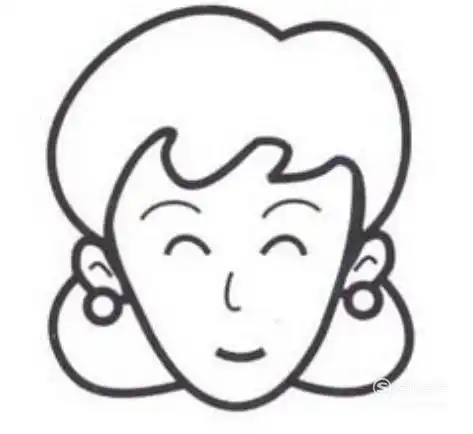 年轻妈妈头像简笔画法