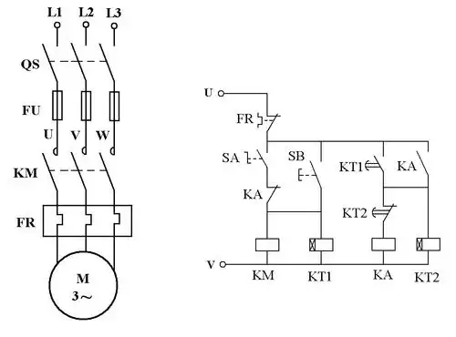 求延时断开电路的plc及其指令语句表.
