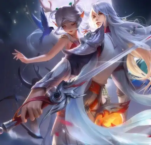 李白和瑶图片 瑶一脸享受表情