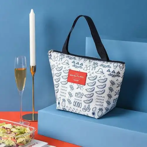 牧场款上班族手提保温袋铝箔加厚创意防水防潮带饭便当包隔热时尚饭盒