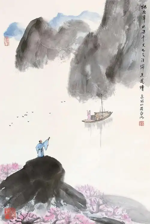 这山水画,真会留白,超有意境!