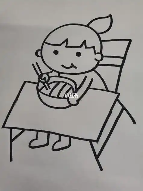 宝宝吃饭简笔画简笔画幼儿幼儿简笔画母婴早教