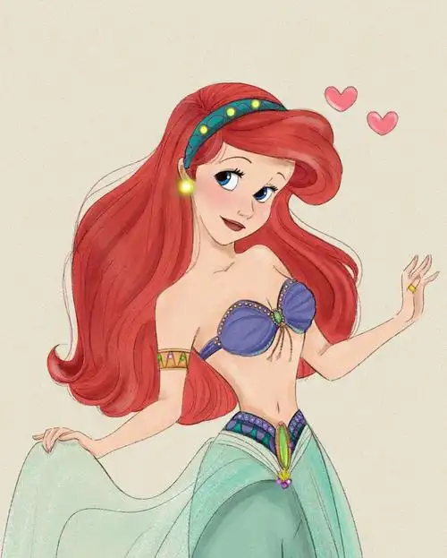 迪士尼公主作者不详图片来源于微博侵删