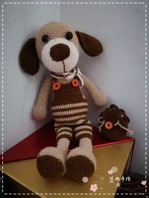 麦斯狗圆梦养宠钩针狗狗玩偶图解