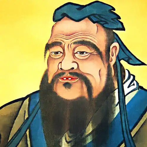 孔夫子画像 孔子人物丝绸画 儒家国画卷轴画 书房学校装饰挂画