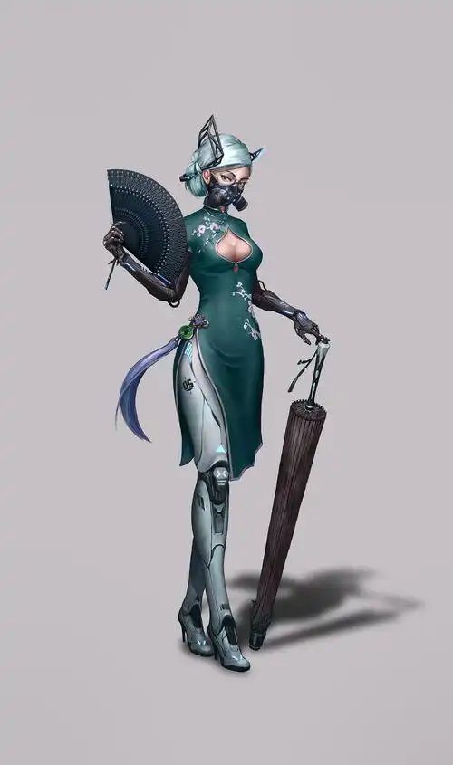 中国风 机械 赛博朋克 人设练习