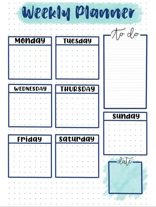 手帐素材weeklyplanner