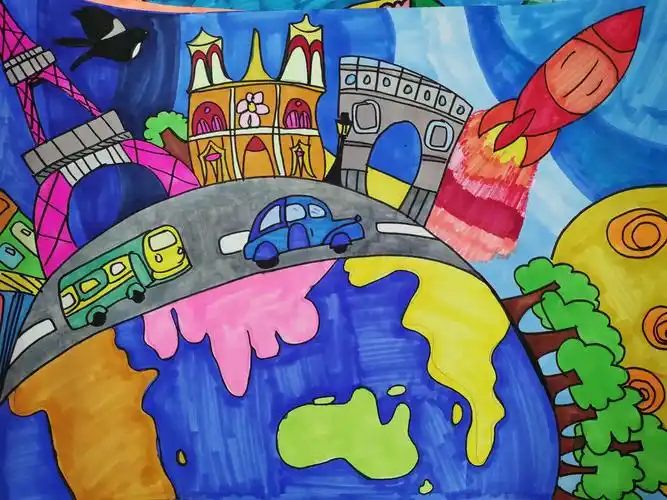 三曹路小学"创新 环保 和谐"科幻画获奖作品展