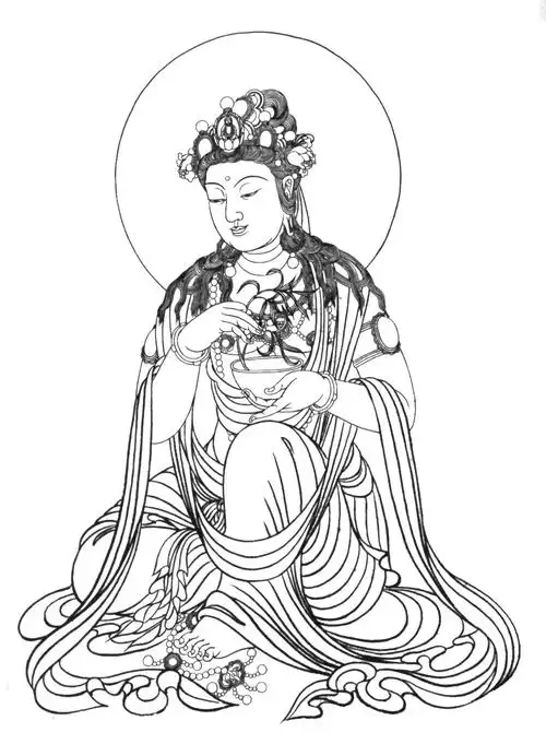 观音图稿(白描)