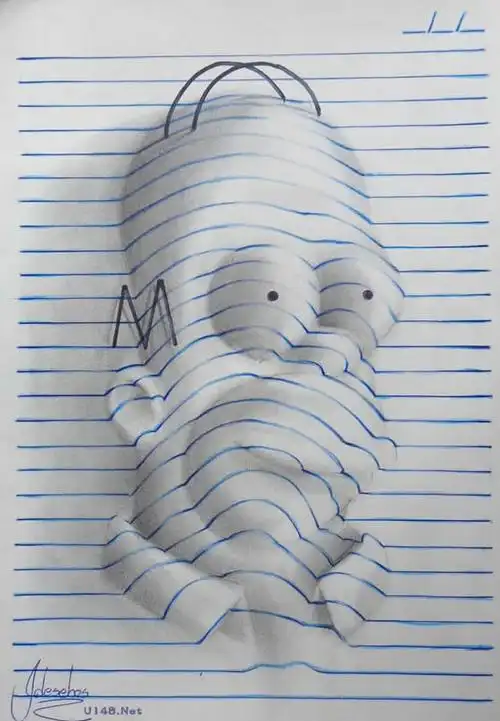 15岁少年画的一组惊人的3d素描立体画