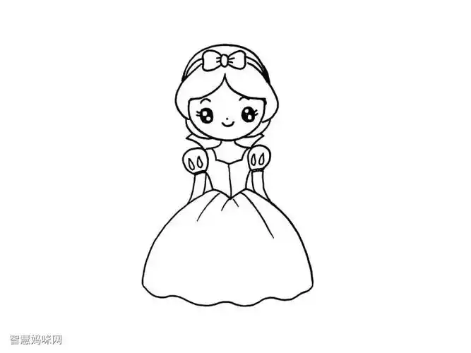 白雪公主简笔画画法详解
