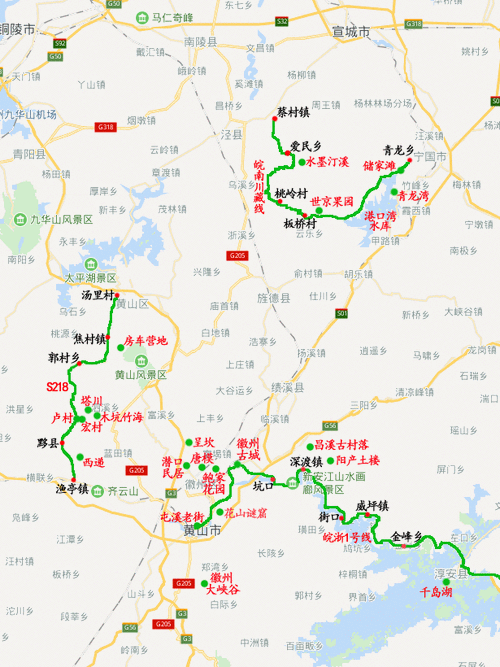 皖南3条最美自驾公路介绍(附详细地图)