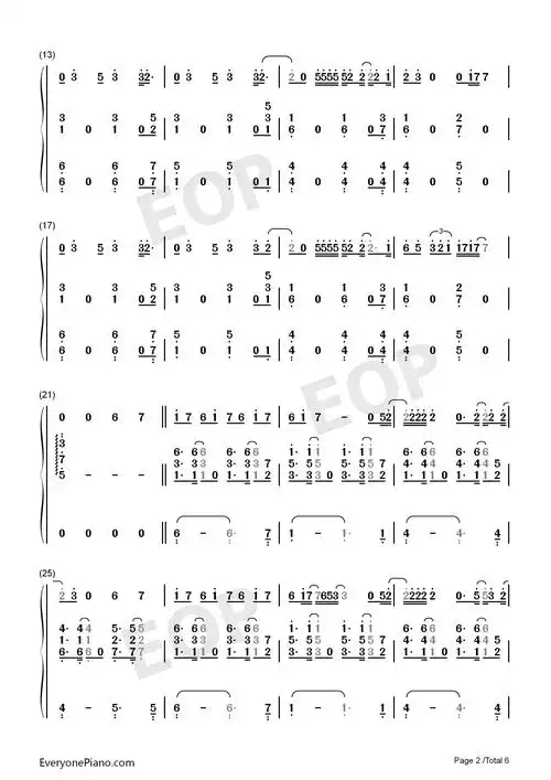 breathin-ariana grande双手简谱预览2