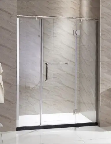 艾戈恋家 淋浴房 304不锈钢淋浴房隔断门 平开门式玻璃门 沐浴房一字