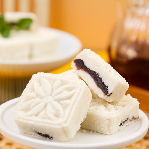 上海特产绿豆糕薄荷糕豆沙夹心印糕传统糕点盒装网红零食糕点心