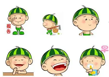 html瓜皮仔是当红网络卡通形象之一,网络表情及四格漫画深受观众喜欢.
