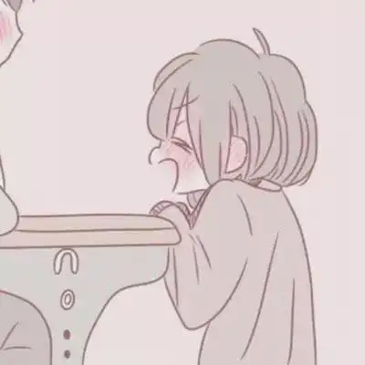 情头动漫两张分开呆萌 二次元情头萌萌哒一对可爱