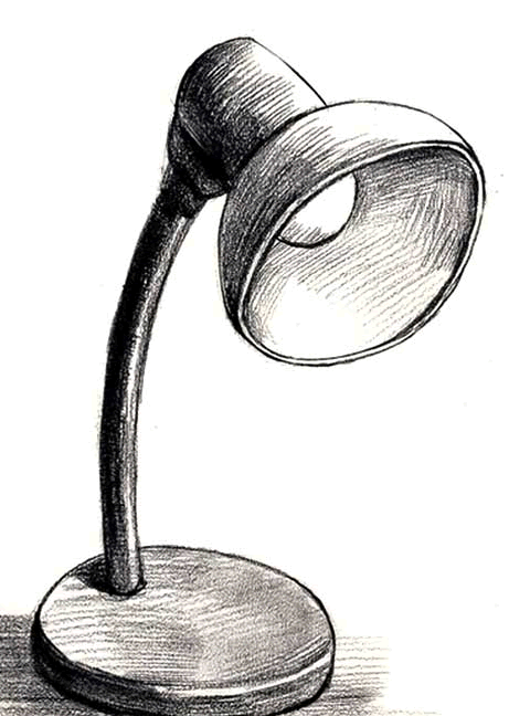 台灯-素描图集图片_儿童素描_少儿图库_中国儿童