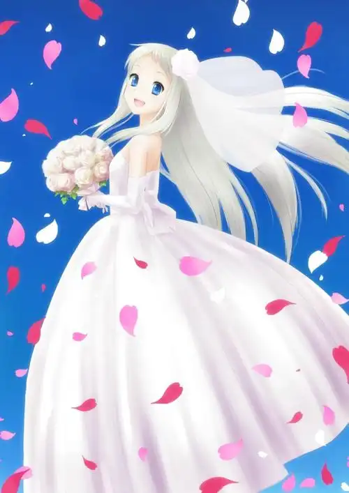 动漫图婚纱礼服