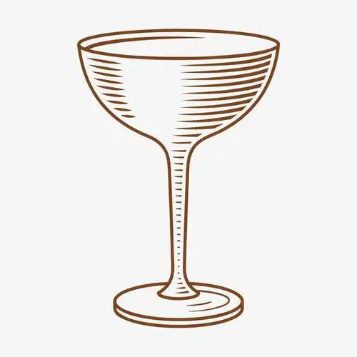 手绘高脚杯矢量免抠素材