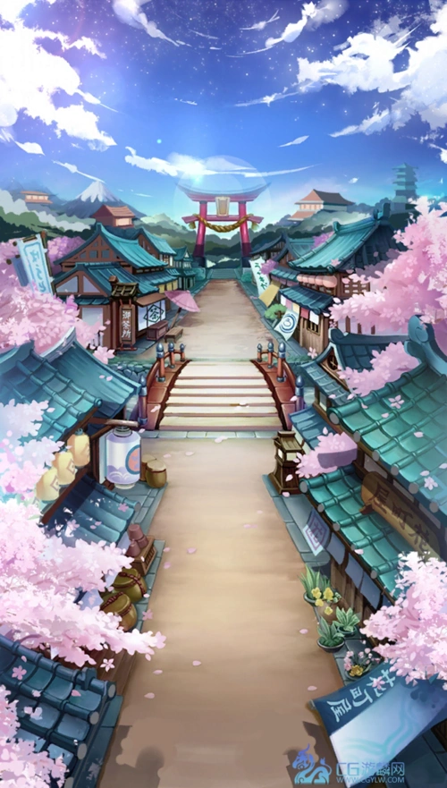 精品稀缺日风竖版游戏地图场景背景图素材68p_3渲2场景资源区_cg游麟