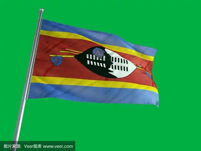 绿屏上的斯威士兰国旗