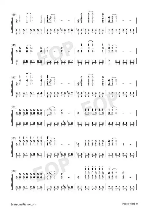 the night king-权力的游戏第八季ost双手简谱预览9