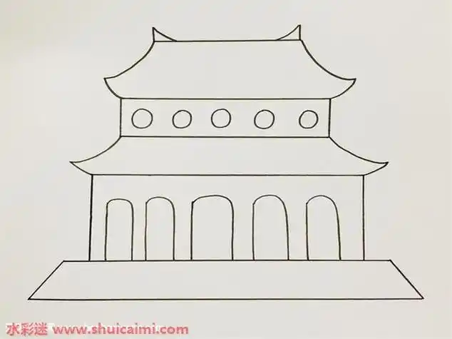 北京天安怎么画北京天安门简笔画教程北京天安简笔画北京的地标性建筑