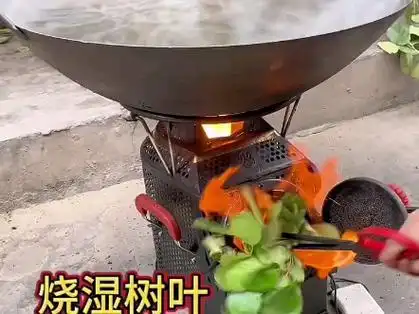 科烘柴火灶别墅庭院猛火无烟节能气化户外多功能柴火炉316l不锈钢炉具